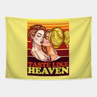 Women Kissing- Taste Like Heaven- Lesbian Love Tapestry