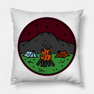 Night Bonfire Pillow