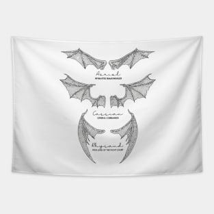 Batboys - Rhysand, Cassian, Azriel Wingspan Design Tapestry