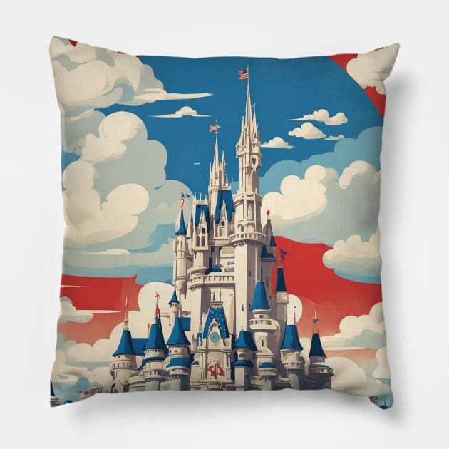 Orlando Florida United States of America Tourism Vintage Poster Pillow by TravelersGems