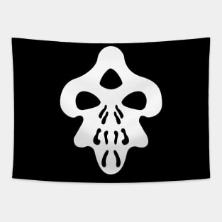 AtSaB Alien Skull White Tapestry