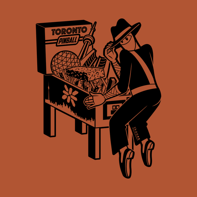 Pinball Ninja - B&W by urban_ninja