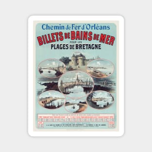 Billets de Bains de Mer France Vintage Poster 1888 Magnet