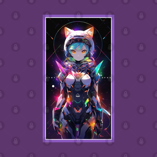 Anime Sci-Fi Cat Girl | Quality Anime Girl Artwork | Manga Girl Anime Art by AlNoah