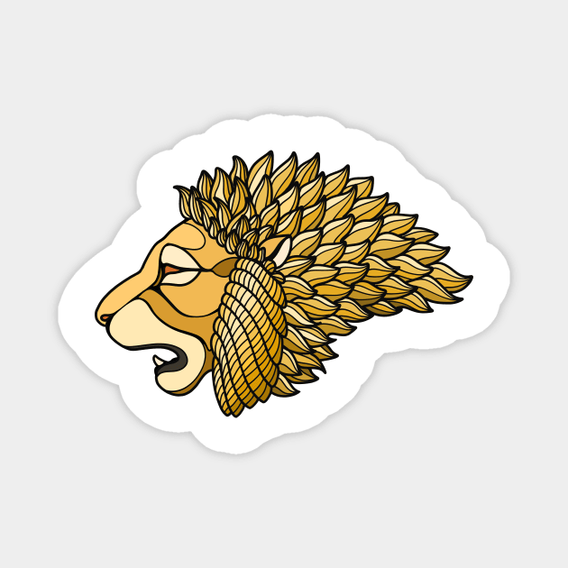 Assyrian Lion Magnet by Hareguizer