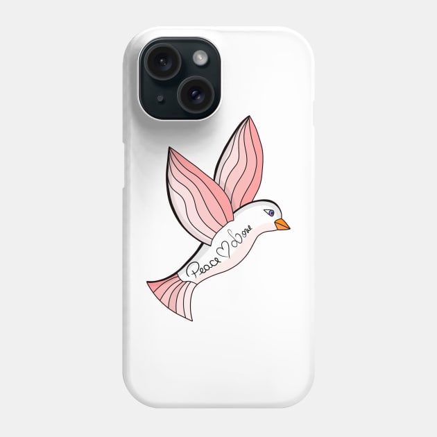 Marvelous Peace and Love Dove Phone Case by DiegoCarvalho