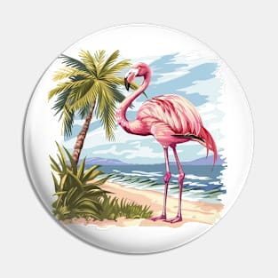 Flamingo Lovers Summer Vibes Pin