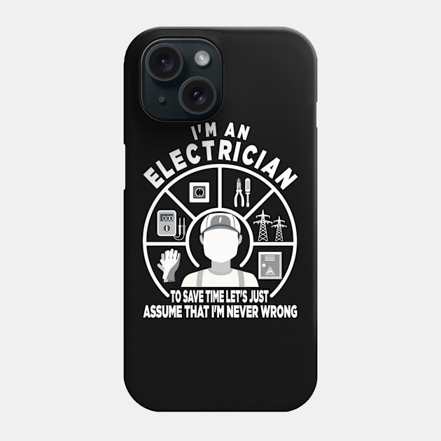 Electrician Electrician Profession Electricity Phone Case by Monstershirts