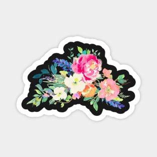 Floral Watercolor, Pink Peonies Magnet