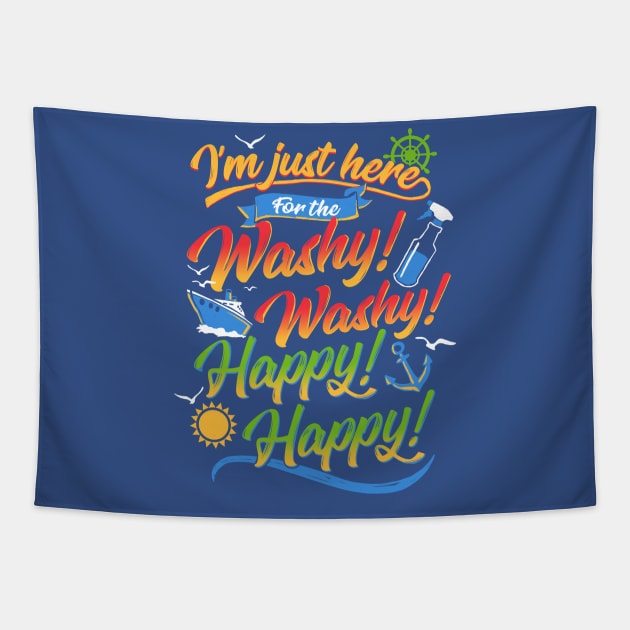 Washy Washy Cruising Tee Tapestry by DeepFriedArt