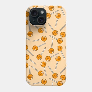 Orange Lollipops Pattern Phone Case
