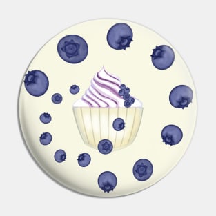 Soft ice cream with blueberries yummy Pin