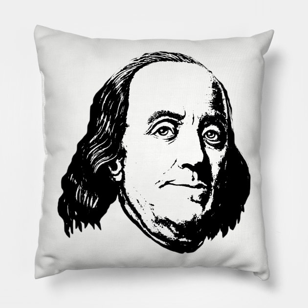 Benjamin Franklin Pillow by PlanetJoe