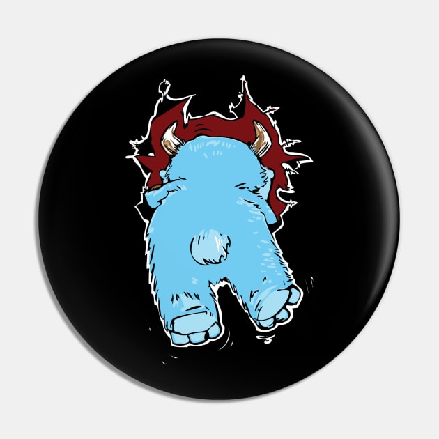 Monster Butt - Funny Halloween 2019 Pin by OfficialTeeDreams