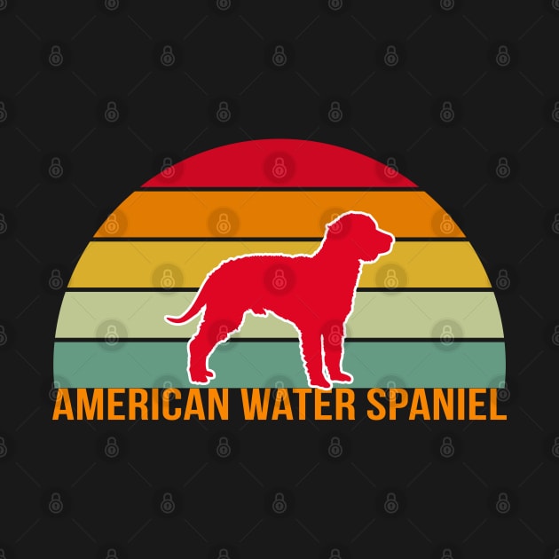 American Water Spaniel Vintage Silhouette by seifou252017