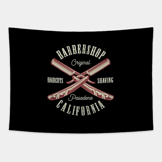 BarberShop California Tapestry by JabsCreative