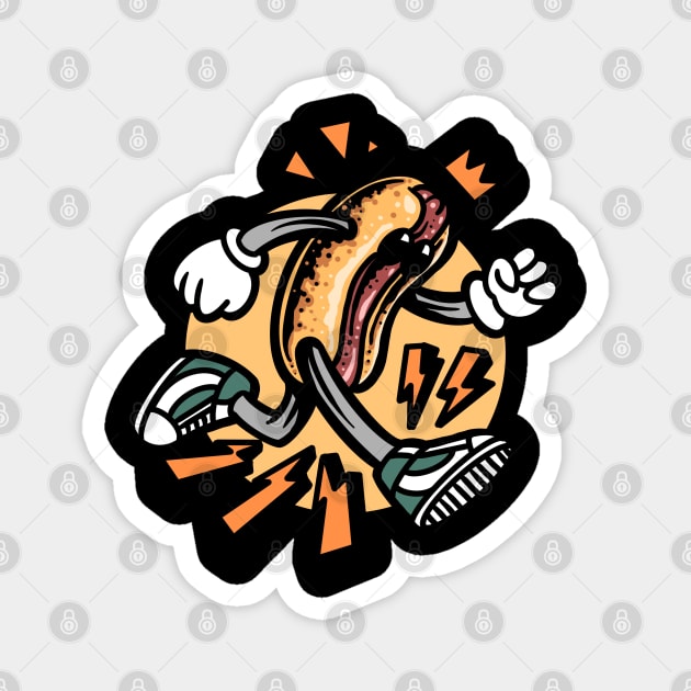 Cartoon Angry Hot Dog Magnet by Dojaja