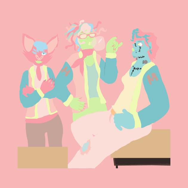 Pastel Monster Girl Gang by SarahTheLuna