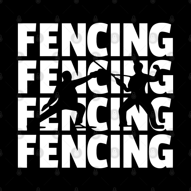 Men Fencing Silhouette Sword Foil by tanambos