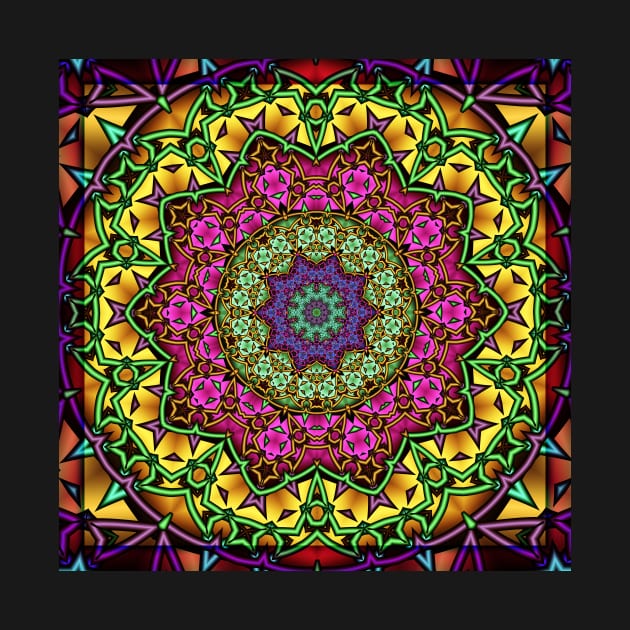 Colourful kaleidoscope mandala by pinkal