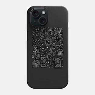 Universe pattern  black background Phone Case