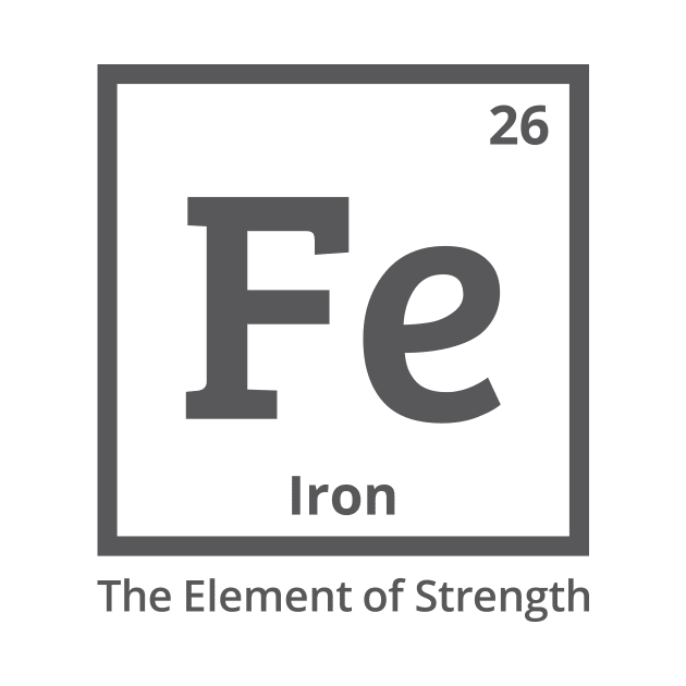 Minimalistic Fe (Iron) Design with "The Element of Strength by Magicform