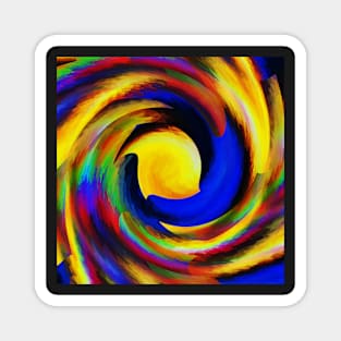 A colorful whirl Magnet