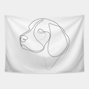 Beagle - one line drawing Tapestry