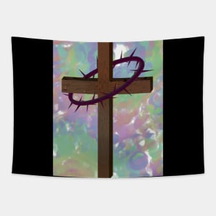 Cross Pastel Tie Dye Tapestry