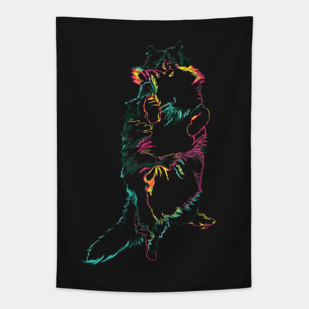 Fluffy Kitty Tapestry by RaLiz