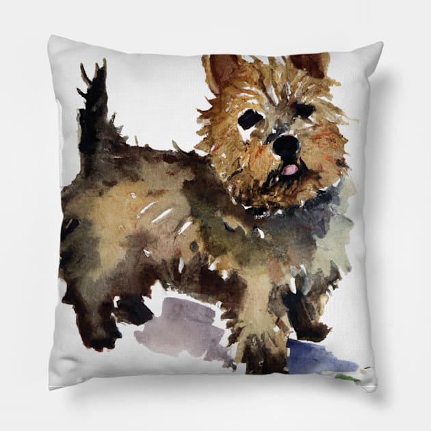 Watercolor Cairn Terrier - Dog Lovers Pillow by Edd Paint Something