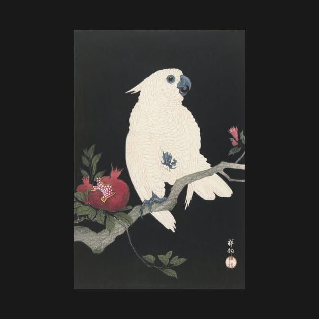 Cockatoo on Pomegranate by Koson Ohara by topower