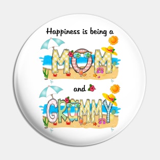 Happiness Is Being A Mom And Grammy Summer Beach Happy Mother's Pin