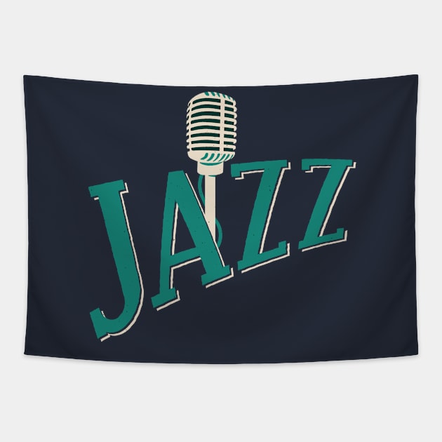 jazz lover with classic saxophone Tapestry by Midoart