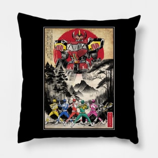 Rangers in Japan woodblock Pillow