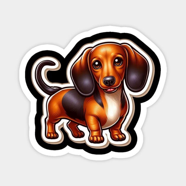 Miniature Dachshund Puppy Mirage Miraculous Art Magnet by IamActiveDog
