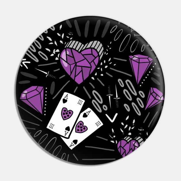 Purple Ace Pin by DamageTwig