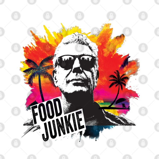 Anthony Bourdain Food Junkie Shirt by TheLaundryLady