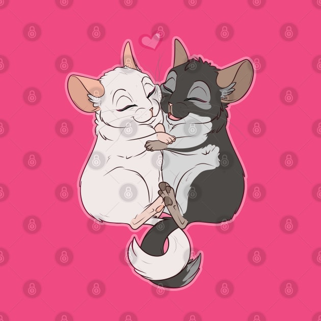 Chinchillas in love by chezzepticon