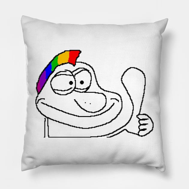 Rainbow Mohawk VibeGuy Pillow by chillseeker