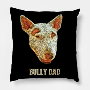 English Bull Terrier Dad Father's Day Gift Pillow