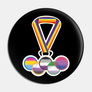 LGBTQIA+ medal Pin