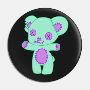 Zombie creepy kawaii teddy bear Pin