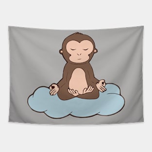 Meditating monkey Tapestry