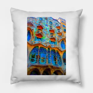 Casa Batllo Barcelona Spain Pillow