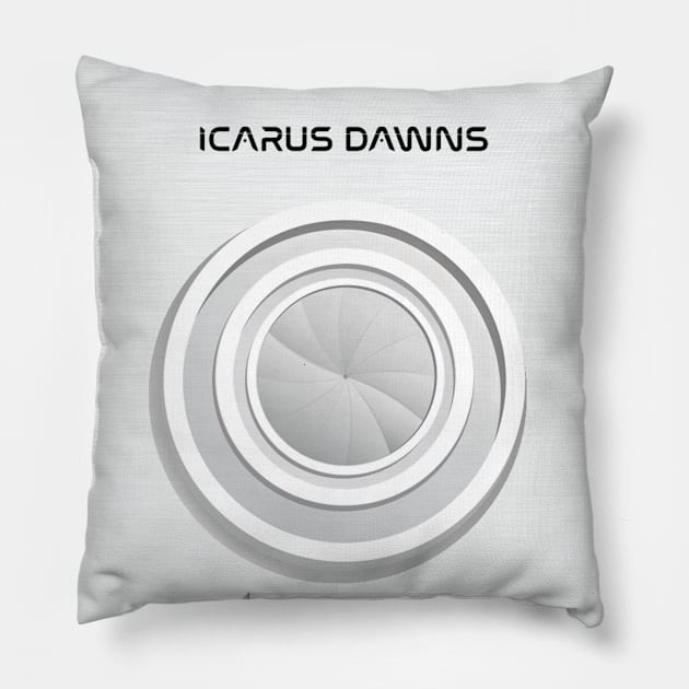 Icarus Dawns Cover (Concept1 Black Letters) Pillow by Icarus Dawns