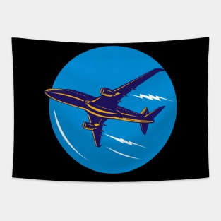 Commercial Jet Plane Airliner Tapestry