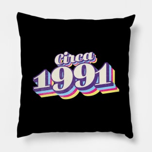 1991 Birthday Pillow