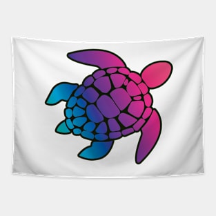 Sea Turtle Plastic Free Save The Sea Colorful Rainbow Turtles Tapestry