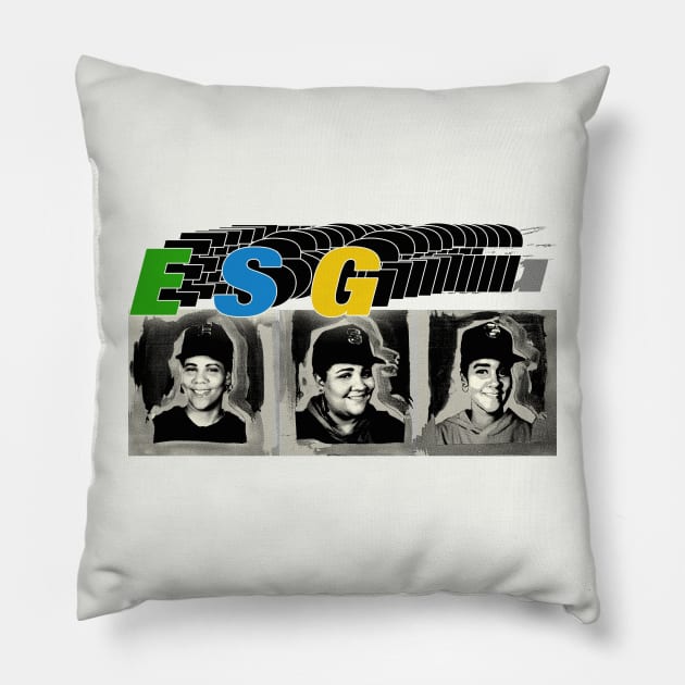 ESG ---- Original Glitch Art Pillow by unknown_pleasures